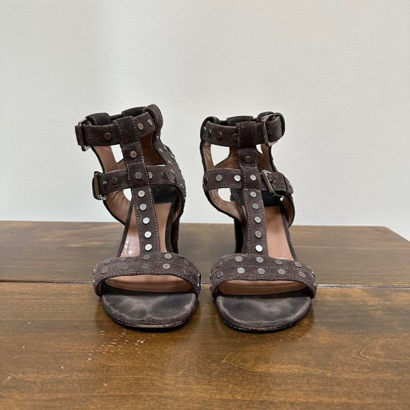 Vintage Laurence Dacade T-Strap Gladiator Style Suede Sandals, Size 6.5 - Picture 3 of 4